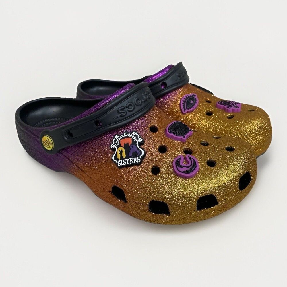 Crocs Classic Disney Hocus Pocus Clogs Mens 7, Womens 9 Halloween New Glitter